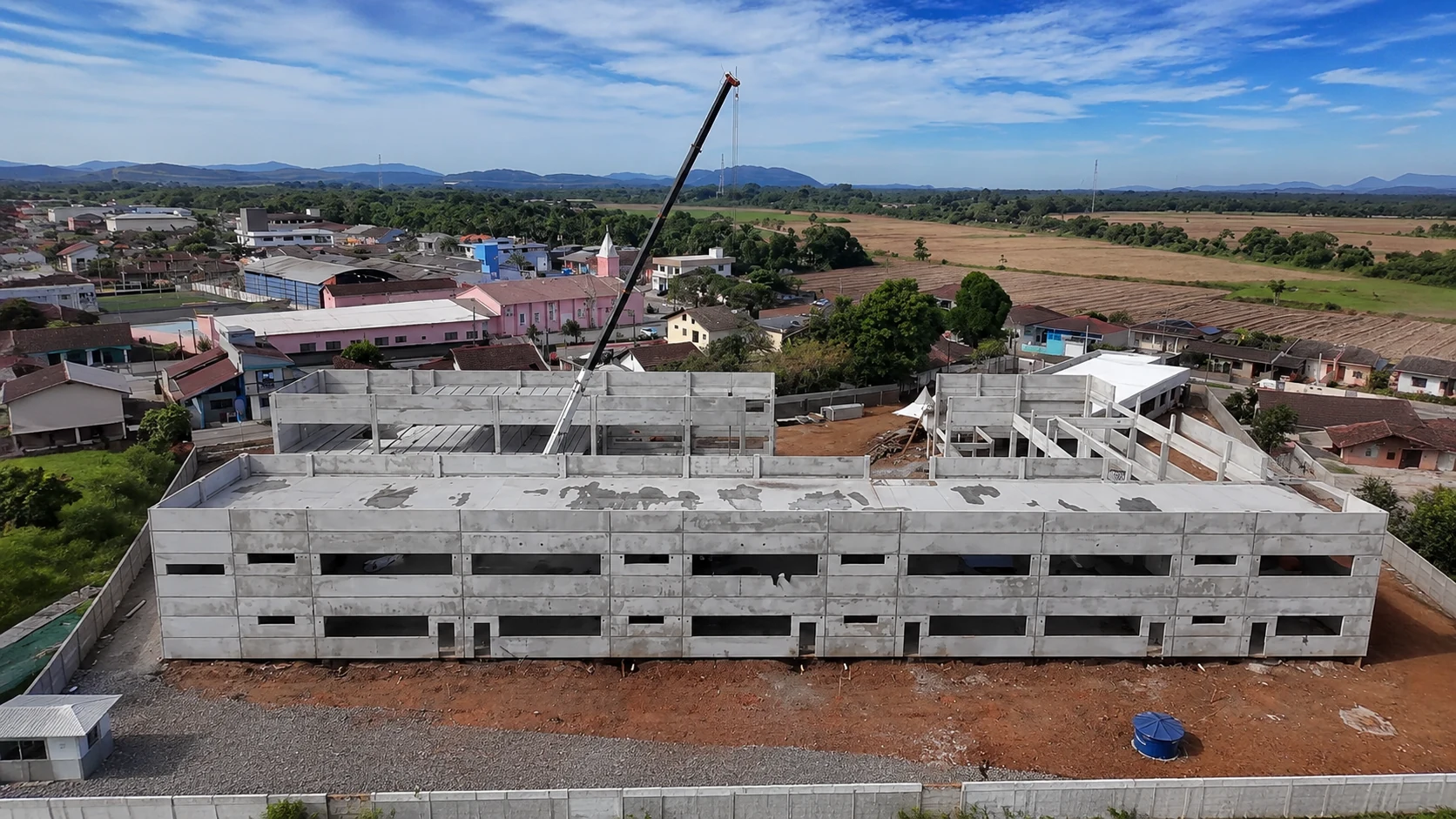 Obra CEI Minas Gerais em Joinville, estrutura pré-fabricada em concreto